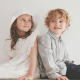 Huttelihut Antique White Summer Hat Embroidery