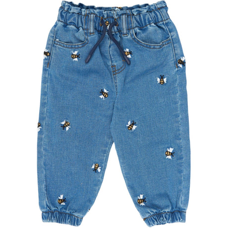 Petit Piao Light Blue Denim Emb Ppjubii Denim Pants
