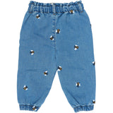 Petit Piao Light Blue Denim Emb Ppjubii Denim Pants