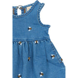 Petit Piao Light Blue Denim Emb Ppjubii S_L Denim Dress