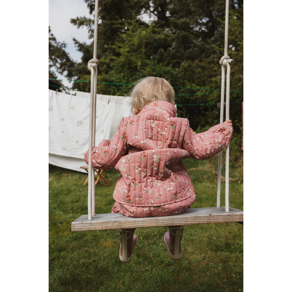 Petit Piao Dusty Rose Strawberry AOP PPEver Thermo Pants