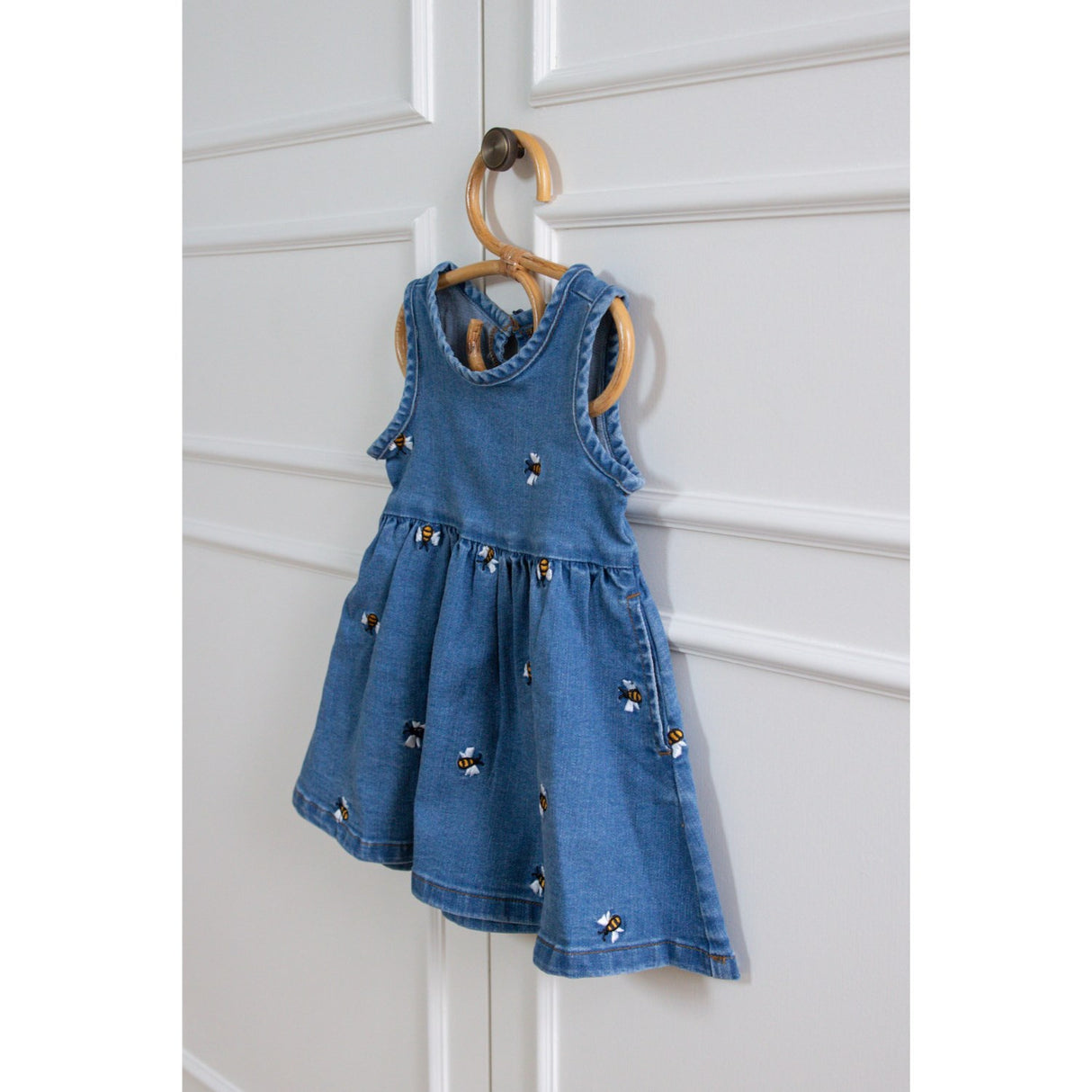 Petit Piao Light Blue Denim Emb Ppjubii S_L Denim Dress