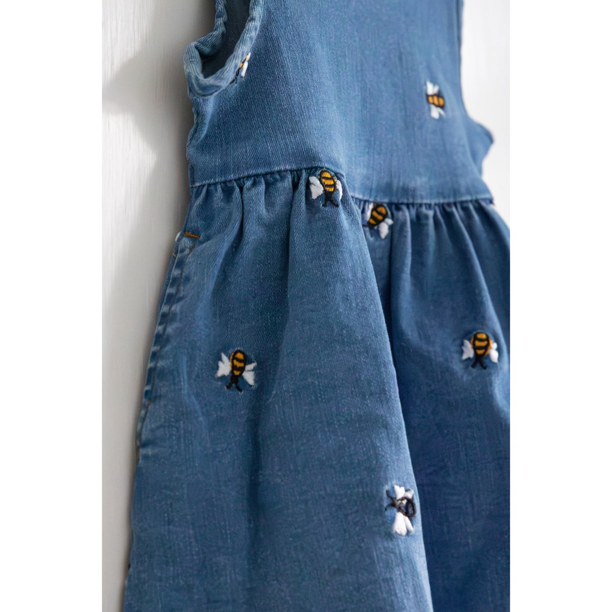 Petit Piao Light Blue Denim Emb Ppjubii S_L Denim Dress