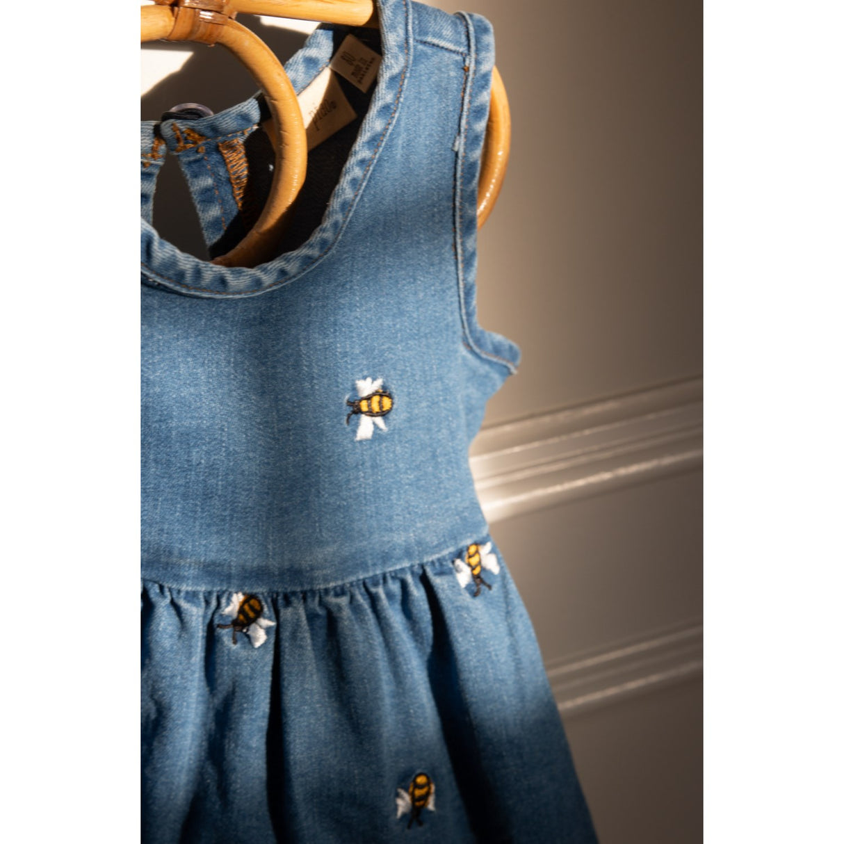 Petit Piao Light Blue Denim Emb Ppjubii S_L Denim Dress