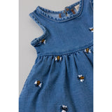Petit Piao Light Blue Denim Emb Ppjubii S_L Denim Dress