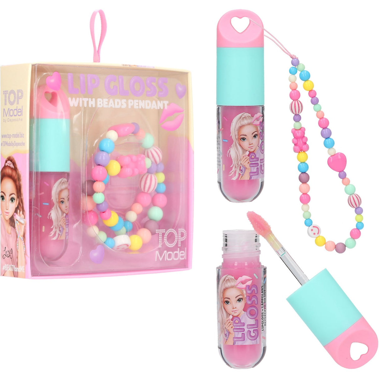 TOPModel Candy Glam Lipgloss And Perlekæde Set