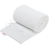 babybay® White Bed Bumper Waffle Piqué Honeycomb