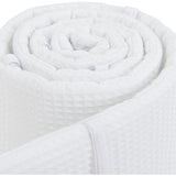 babybay® White Bed Bumper Waffle Piqué Honeycomb