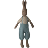 Maileg Kanin, Størrelse 3 - Brun - Knitted Blue And Overall