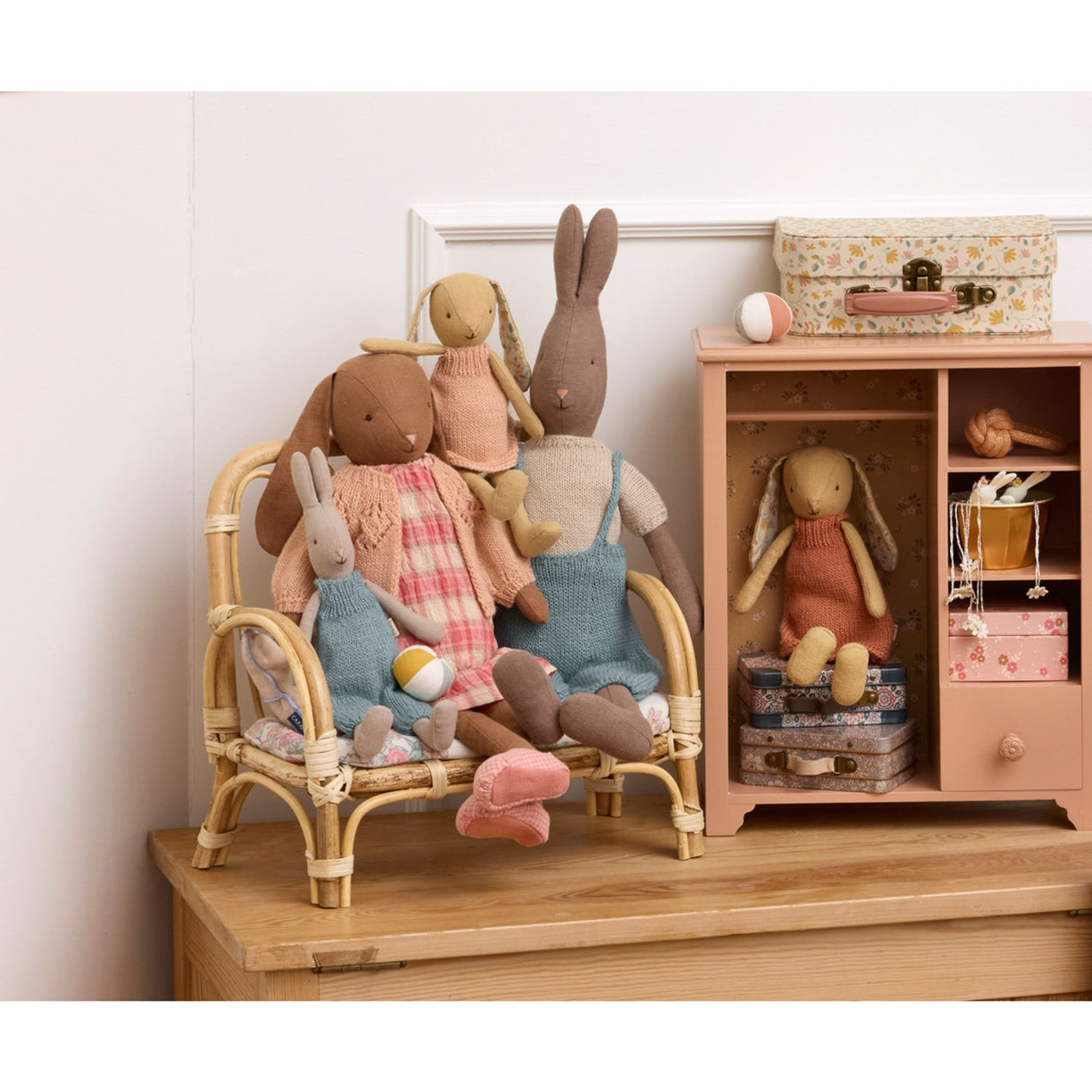 Maileg Kanin, Størrelse 2 - Cremegul - Knitted Kjole