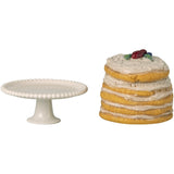 Maileg Kage And Kageopsats, Mus - Råhvid