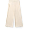 COPENHAGEN COLORS Cream Modal Rib Wide Pants