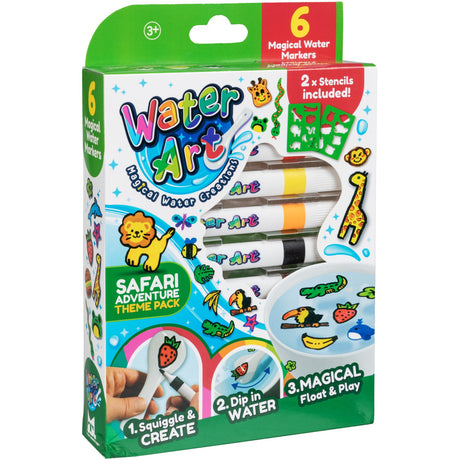 Water Art 6 Markers Safari Theme