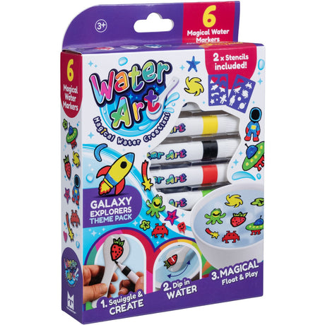 Water Art 6 Markers Galaxy Theme
