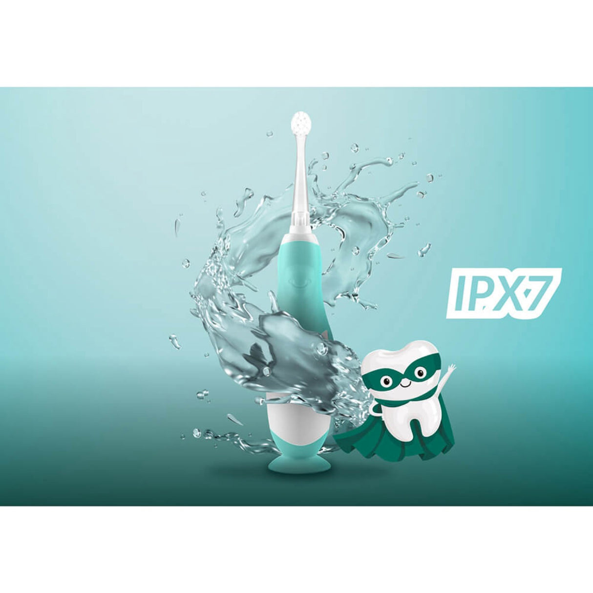 Neno Hvid, Grøn Electric Toothbrush Denti Til Børn M. 4 Børstehoveder