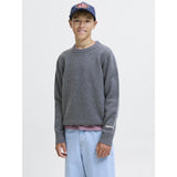 Jack & Jones Junior Dark Grey Melange Jornorrebro Knit Crew Neck Ln Jnr