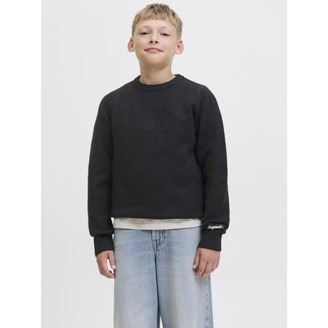 Jack & Jones Junior Black Jornorrebro Knit Crew Neck Sn Jnr