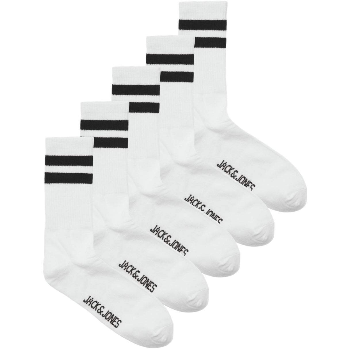 Jack & Jones Junior White Jactravis Tennis Socks 5 Pack Jnr