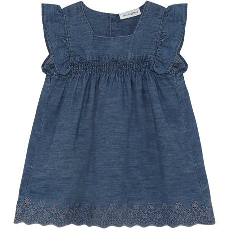 Minymo Faded Denim Dress Ss Chambray
