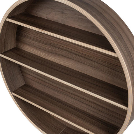 Curve Lab Walnut Round Shelf