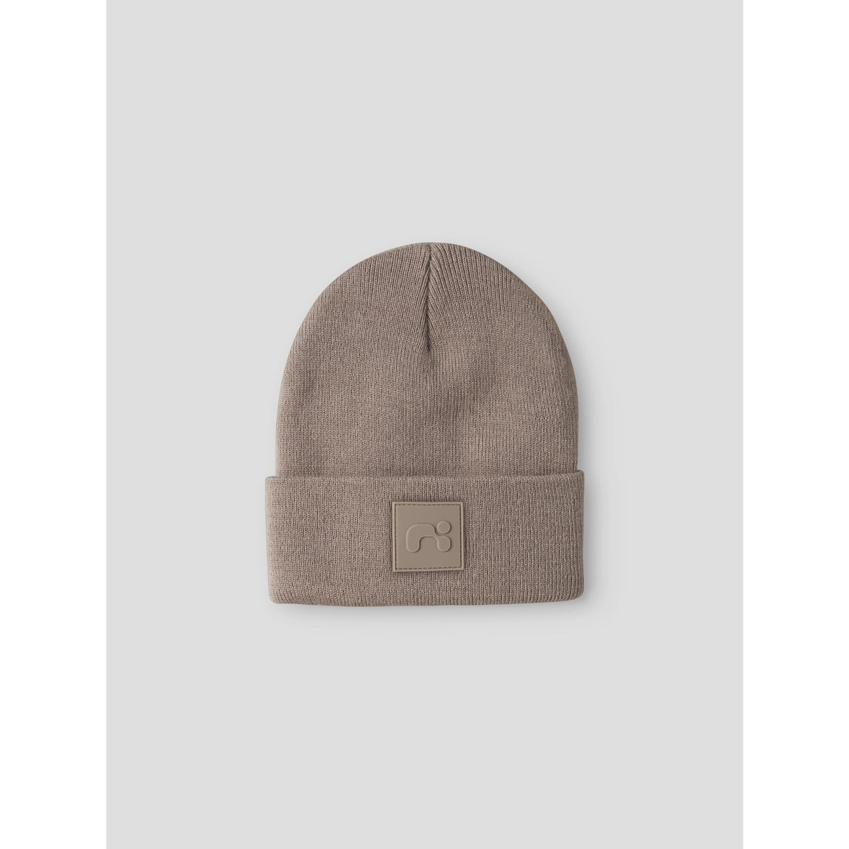 Name It Silver Mink Nknmalik Knit Beanie Badge1