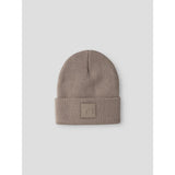 Name It Silver Mink Nknmalik Knit Beanie Badge1