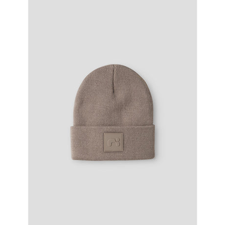 Name It Silver Mink Nknmalik Knit Beanie Badge1