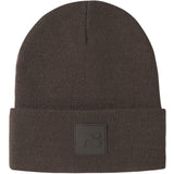 Name It Seal Brown Nknmalik Knit Beanie Badge1