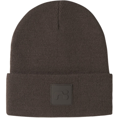 Name It Seal Brown Nknmalik Knit Beanie Badge1