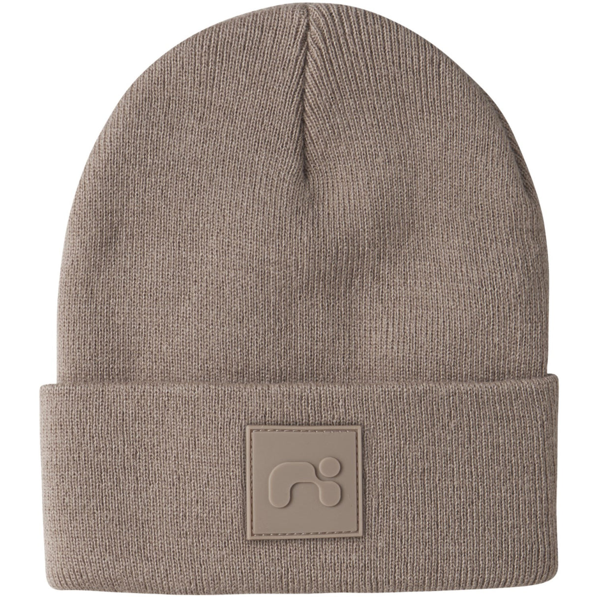 Name It Silver Mink Nknmalik Knit Beanie Badge1