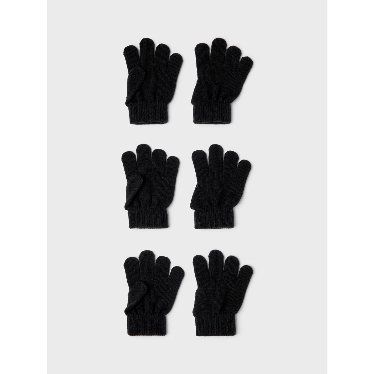 Name It Black Nmnmagic Knit Gloves 3P