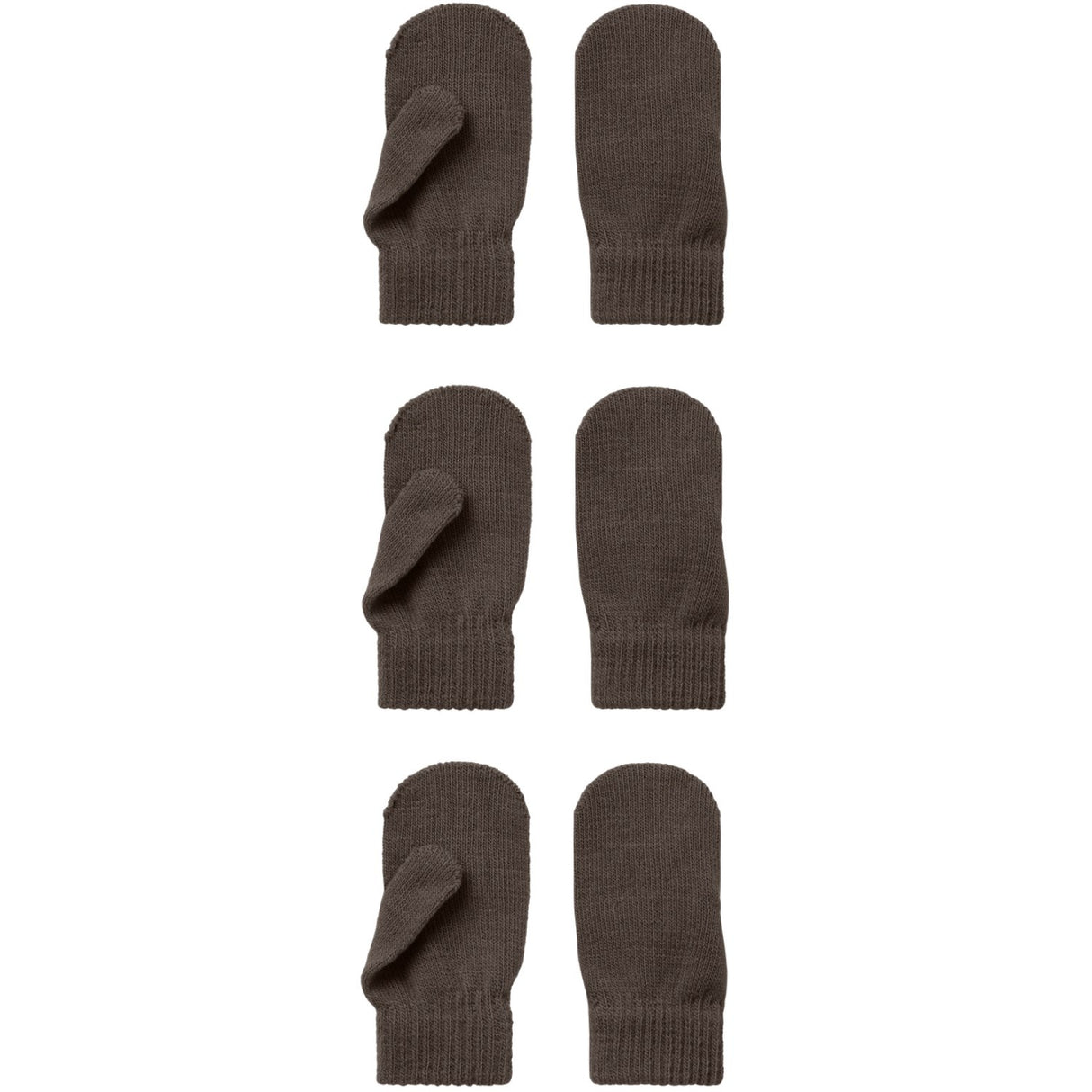 Name It Chocolate Chip Nmnmagic Knit Mittens 3P