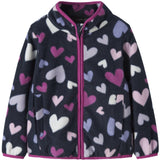 Name It Dark Sapphire Hearts Nmfmeeko Fleece Jacket Aop2 Noos