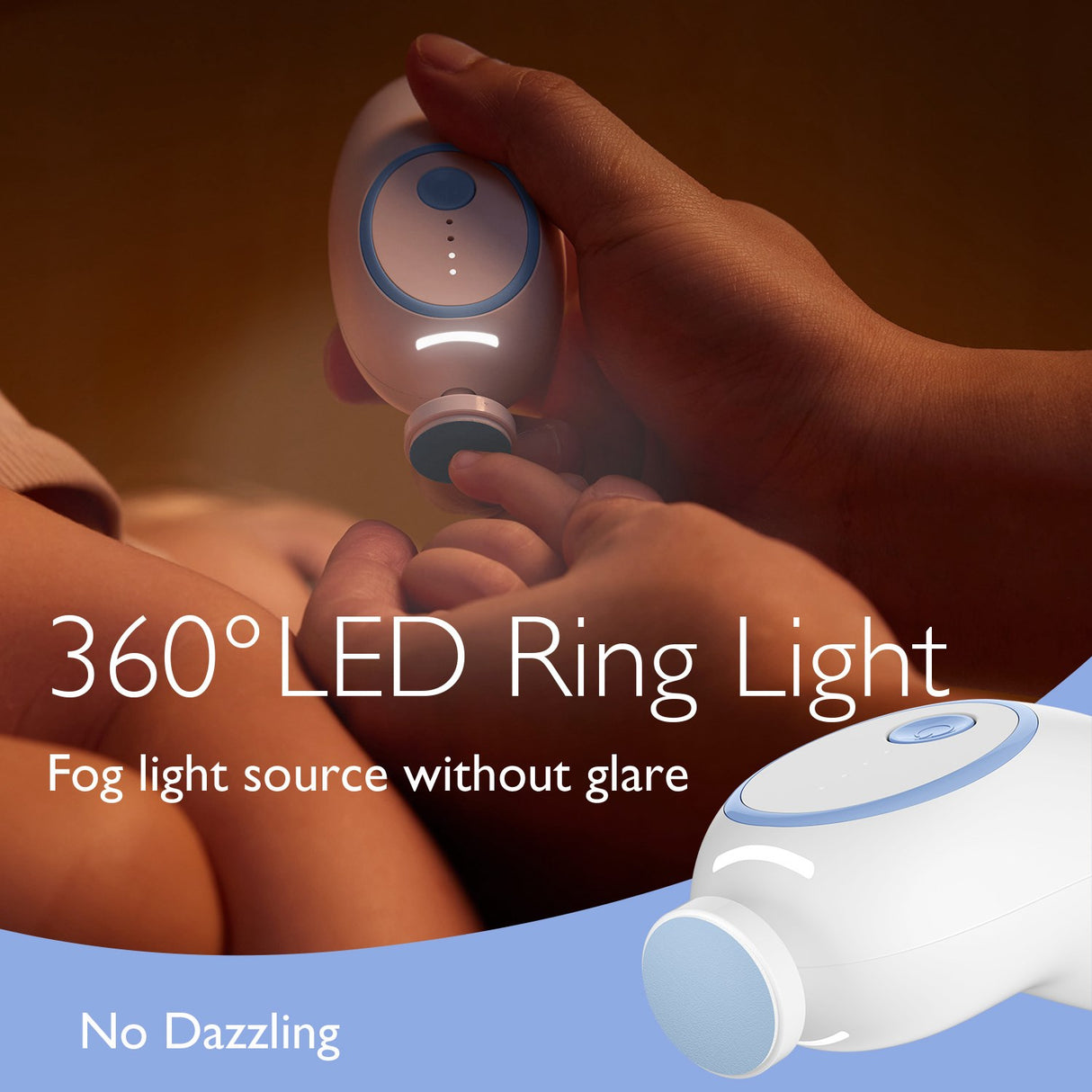 Momcozy Green Electric Baby Nail File - Low Noise