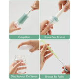 Momcozy Green 7 In 1 Baby Bottle Brush Set