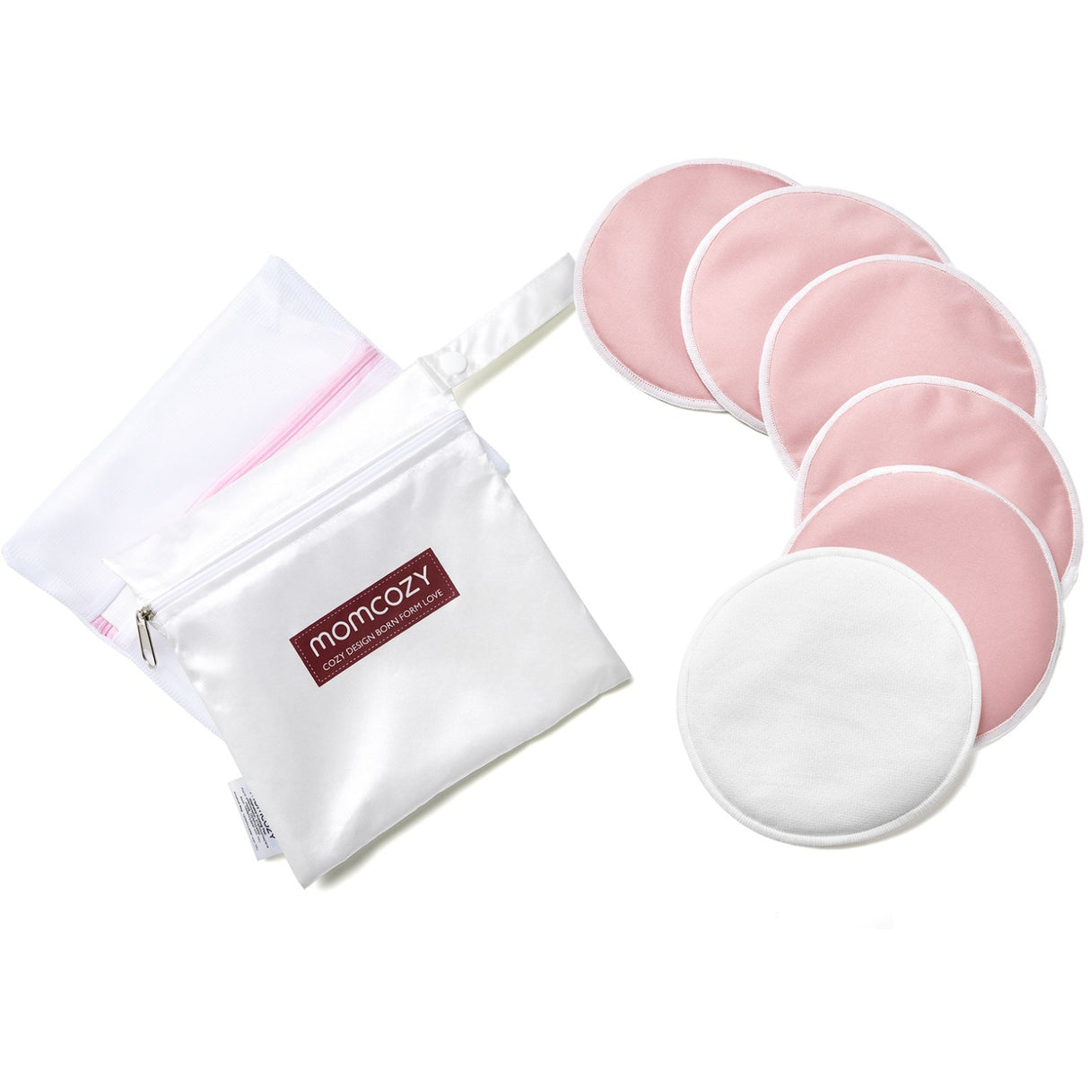 Momcozy Natural Reusable Nursing Pads 6-Pack Thin