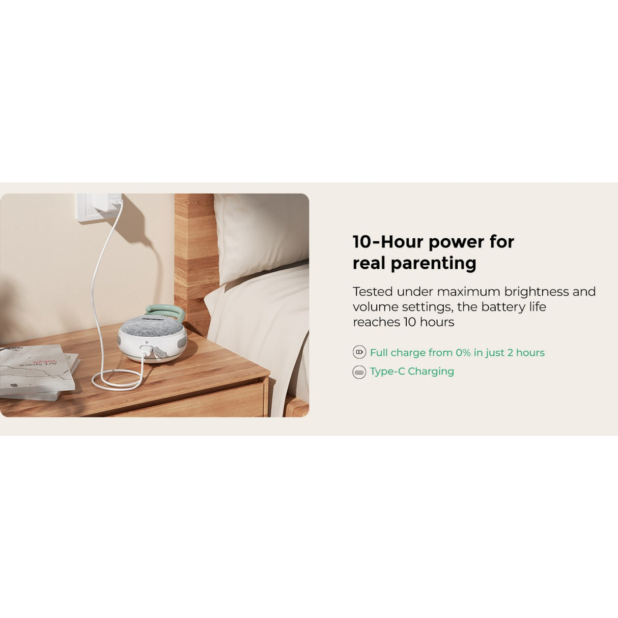 Momcozy Portable Sound Machine With Night Light