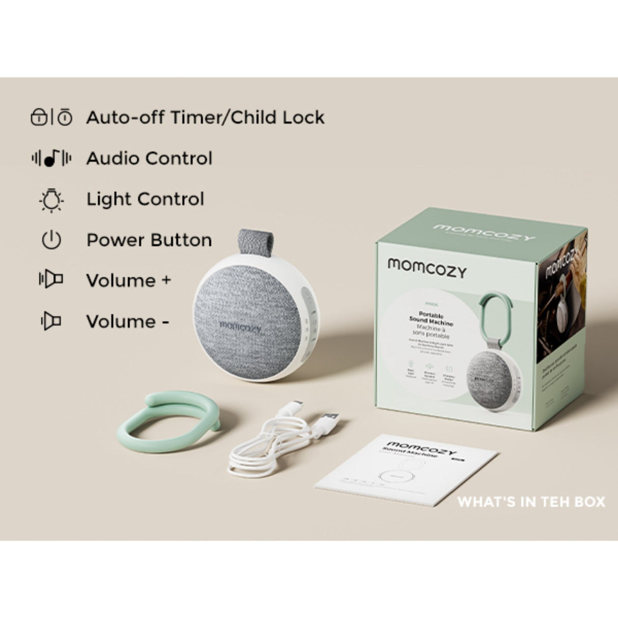 Momcozy Portable Sound Machine With Night Light