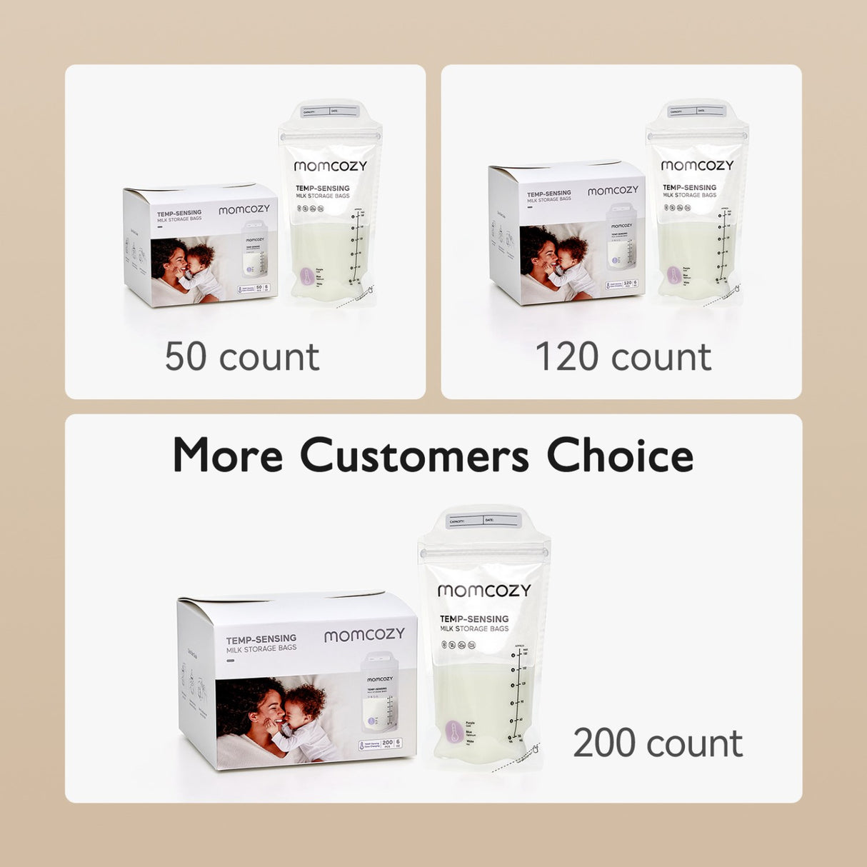 Momcozy Breastmilk Bag 50-Pack