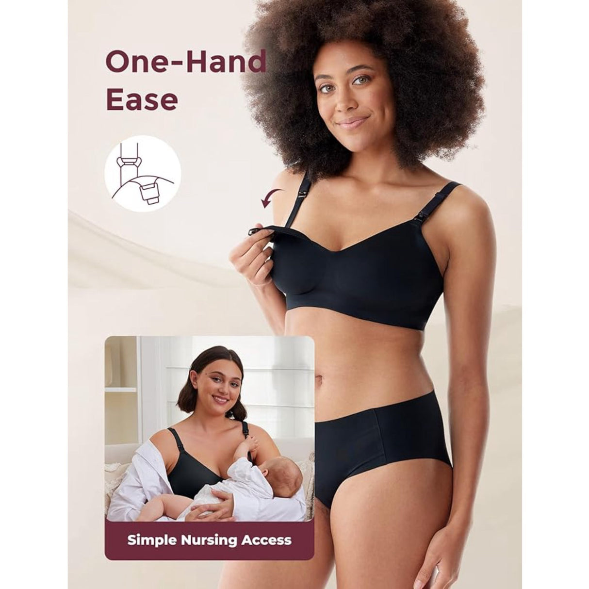 Momcozy Black YN21 Maternity Nursing Bra