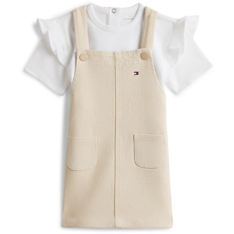 Tommy Hilfiger Classic Beige Dungaree Dress Set