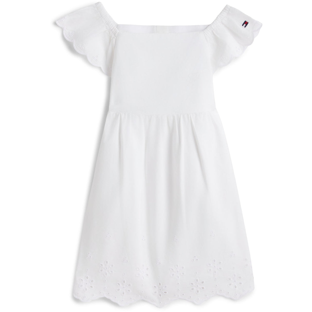 Tommy Hilfiger White Broiderie Anglaise Dress S/S