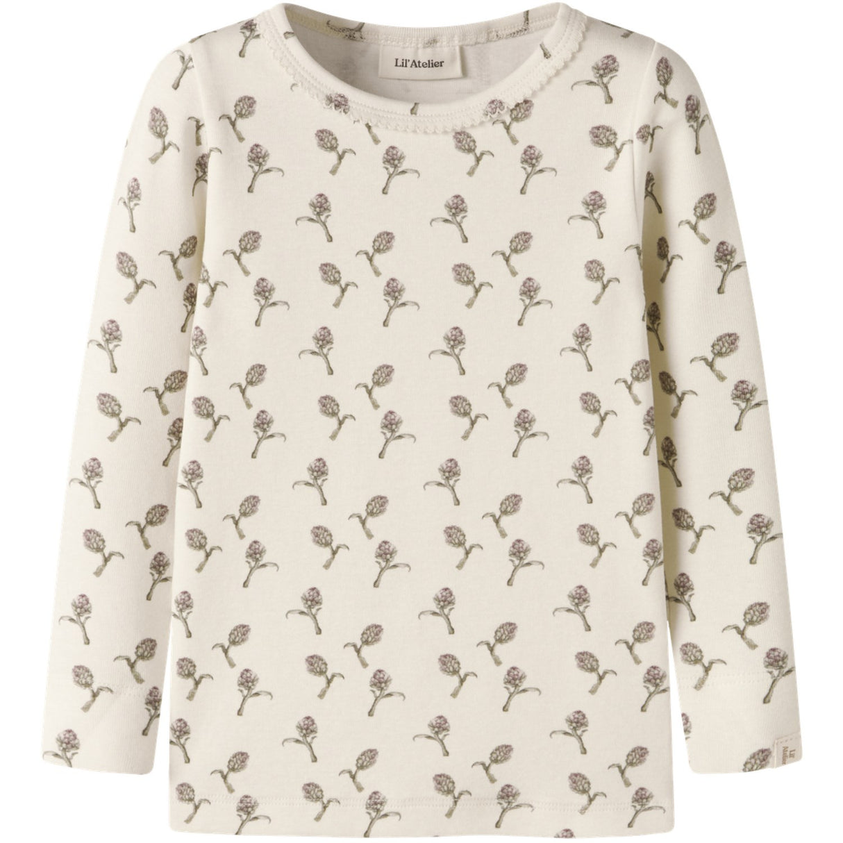 Lil'Atelier Turtledove Artichoke Nmfgayo Sig Ls Slim Top Lil
