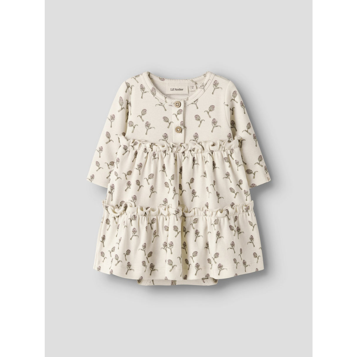 Lil'Atelier Turtledove Artichoke Nbfgayo Sum Ls Body Dress Lil