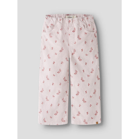 Lil'Atelier Hushed Violet Flower Emb Nmfnelly Cord Wide Pants 1145-Hc Lil