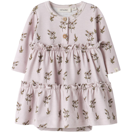 Lil'Atelier Hushed Violet Apple Rose Nbfgayo Sum Ls Body Dress Lil