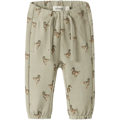 Lil'Atelier Moss Gray Duck Nbmjobo Akk Sweat Pants Lil
