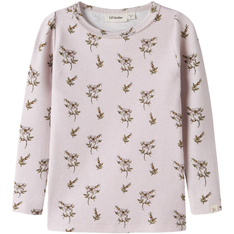 Lil'Atelier Hushed Violet Apple Rose Nmfgayo Sig Ls Slim Top Lil