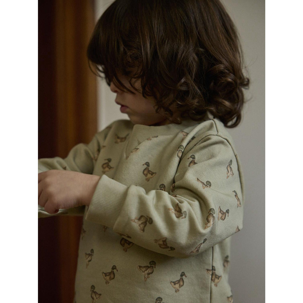Lil'Atelier Moss Gray Duck Nmmjobo Ain Ls Loose Sweat Lil