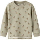 Lil'Atelier Moss Gray Duck Nmmjobo Ain Ls Loose Sweat Lil